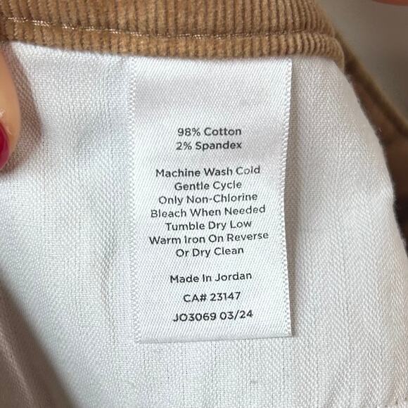 Talbots Stretch Corduroy Flare Leg Pants Size 10 Almond Buff High Waist - Picture 9 of 9